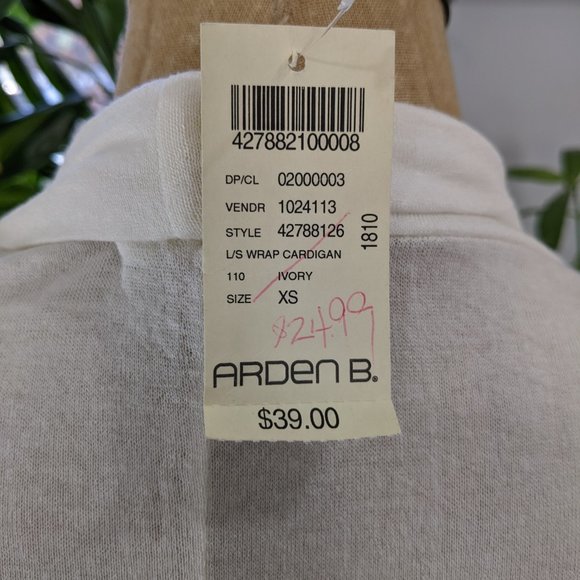 Arden B. womens cardigan size xs ivory - Picture 5 of 5